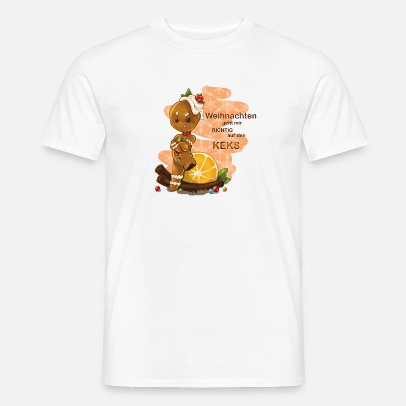 Lebkuchenmann Weihnachten - Männer T-Shirt - Weiß