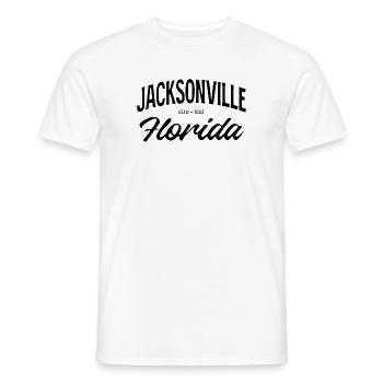 Jacksonville Florida USA Foundation Year Design - Men's T-Shirt - white - Front - AI Model Male 178 dark (178cm)
