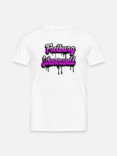 Freiburg Schwarzwald Design - Männer T-Shirt - Weiß