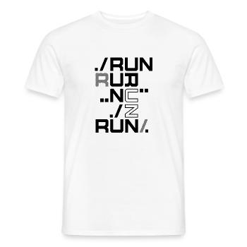 Run Sport Running Runners Sprinter Marathon - Men's T-Shirt - white - Front - AI Model Male 178 dark (178cm)