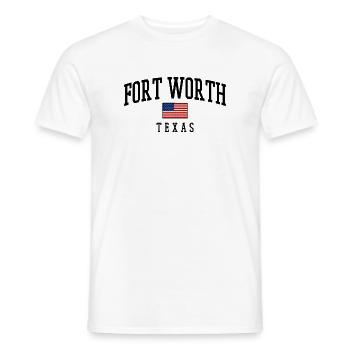 Fort Worth Texas USA Flag Motif - Men's T-Shirt - white - Front - AI Model Male 178 dark (178cm)
