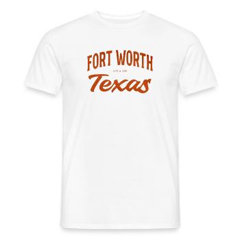Fort Worth Texas Script - Männer T-Shirt - Weiß - Vorne - AI Model Male 178 dark (178cm)