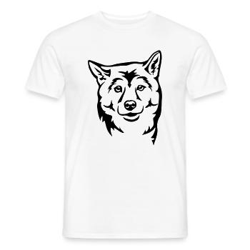 Shiba Head - Men's T-Shirt - white - Front - AI Model Male 178 dark (178cm)