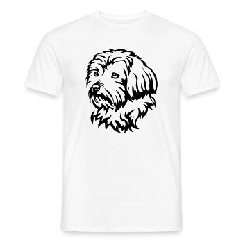 Bolonka Zwetna Tête - T-shirt homme - blanc - Devant - AI Model Male 178 dark (178cm)