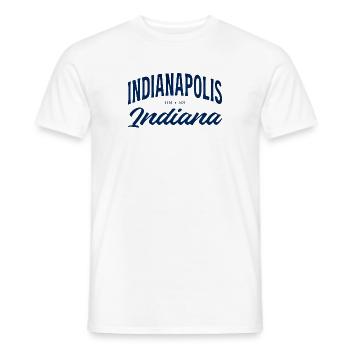 Indy Vintage Indianapolis Script - Männer T-Shirt - Weiß - Vorne - AI Model Male 178 dark (178cm)