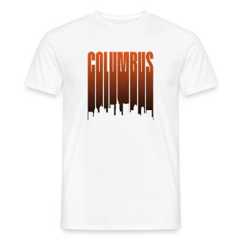 Columbus Skyline Sunset Gradient - Männer T-Shirt - Weiß - Vorne - AI Model Male 178 dark (178cm)