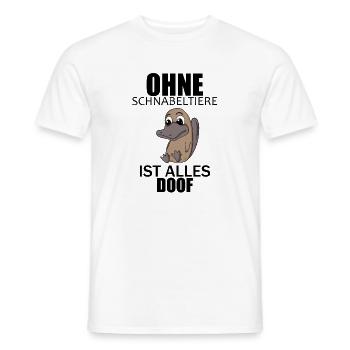 Schnabeltier - Männer T-Shirt - Weiß - Vorne - AI Model Male 178 dark (178cm)