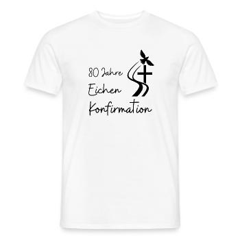 Eichen Konfirmation 80 Jahre Jubelkonfirmation - Männer T-Shirt - Weiß - Vorne - AI Model Male 178 dark (178cm)