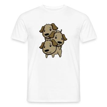 Chiens mignons - T-shirt homme - blanc - Devant - AI Model Male 178 dark (178cm)