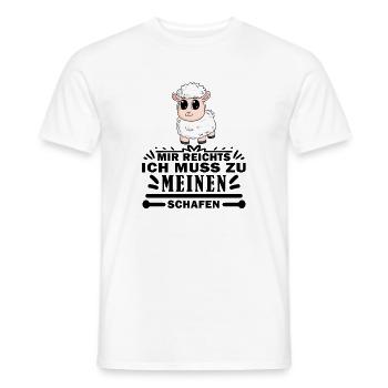 Schafe Schaf Schafzüchter Geschenk - Männer T-Shirt - Weiß - Vorne - AI Model Male 178 dark (178cm)