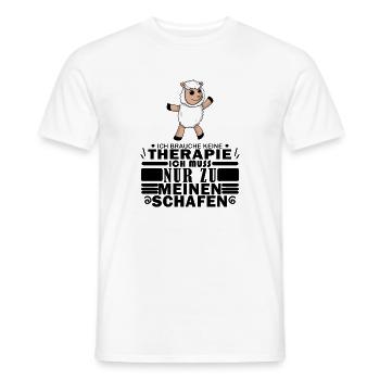 Schafe Schaf Schafzüchter Geschenk - Männer T-Shirt - Weiß - Vorne - AI Model Male 178 dark (178cm)