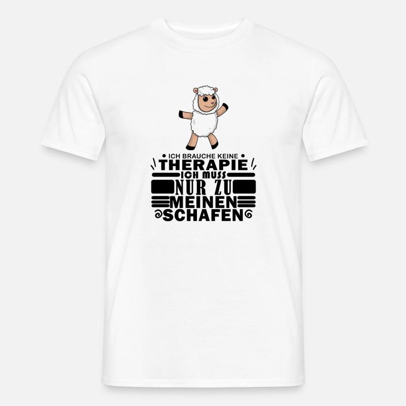 Schafe Schaf Schafzüchter Geschenk - Männer T-Shirt - Weiß