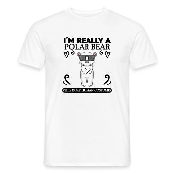 Ours polaire Ours polaire Dictons - T-shirt homme - blanc - Devant - AI Model Male 178 dark (178cm)
