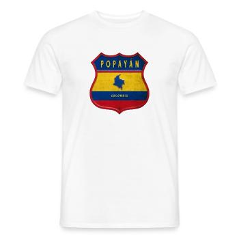 Conception des armoiries de Popayán, Colombie - T-shirt homme - blanc - Devant - AI Model Male 178 dark (178cm)