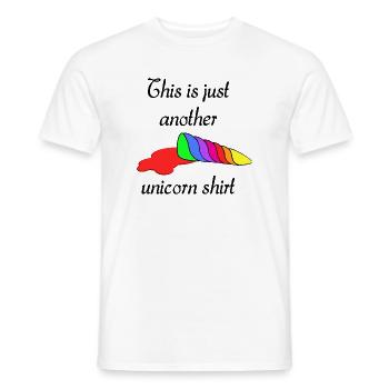 Unicorn Hater Anti Einhorn - Men's T-Shirt - white - Front - AI Model Male 178 dark (178cm)