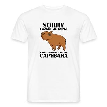 Capybara Wasserschwein - T-shirt homme - blanc - Devant - AI Model Male 178 dark (178cm)