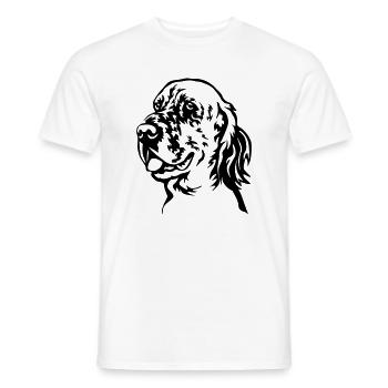 Chef de setter anglais - T-shirt homme - blanc - Devant - AI Model Male 178 dark (178cm)