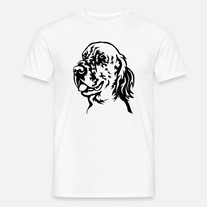 Englischer Setter Kopf - Männer T-Shirt - Weiß