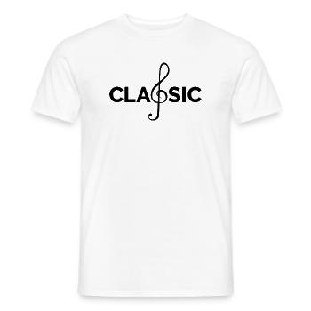 Classic Music Musicians Classical Instruments icon - Men's T-Shirt - white - Front - AI Model Male 178 dark (178cm)