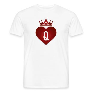 Reine de cœur - T-shirt homme - blanc - Devant - AI Model Male 178 dark (178cm)