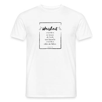 Weisheit erwerben ist besser als Gold - Männer T-Shirt - Weiß - Vorne - AI Model Male 178 dark (178cm)