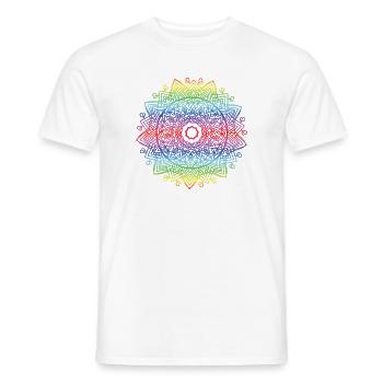 Mandala - Men's T-Shirt - white - Front - AI Model Male 178 dark (178cm)