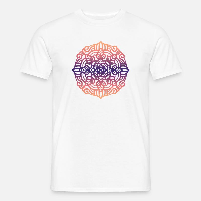 Mandala - Männer T-Shirt - Weiß