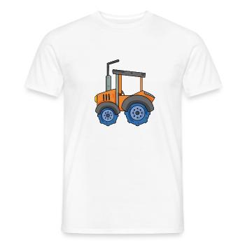 Agricultural machinery Tractor Farm Vehicles - Men's T-Shirt - white - Front - AI Model Male 178 dark (178cm)