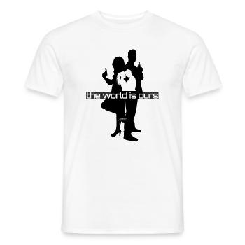 the world is ours (Mafia Couple) - Männer T-Shirt - Weiß - Vorne - AI Model Male 178 dark (178cm)
