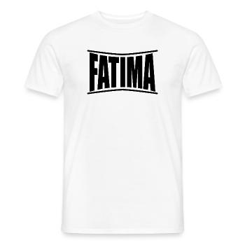 T-Shirt Fatima T-Shirt Geschenkidee - Männer T-Shirt - Weiß - Vorne - AI Model Male 178 dark (178cm)