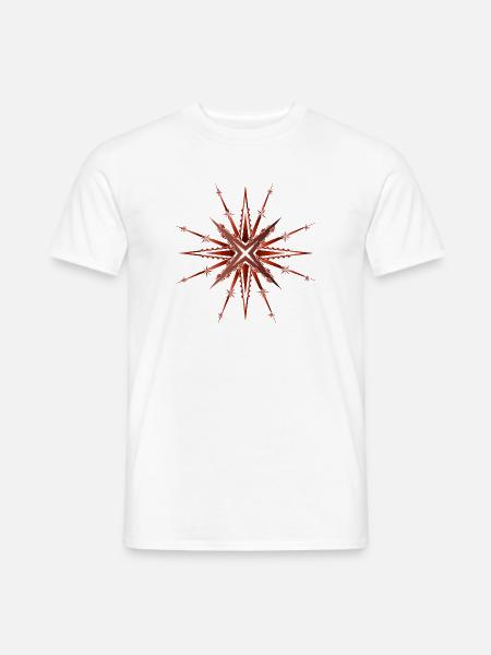sparkling and radiant Rostroter star - Men's T-Shirt - white
