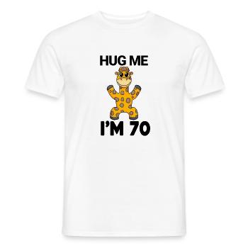 70 birthday - 70 years - hug - Men's T-Shirt - white - Front - AI Model Male 178 dark (178cm)