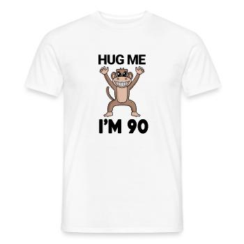 90 Geburtstag - 90 Jahre - Umarmung - Männer T-Shirt - Weiß - Vorne - AI Model Male 178 dark (178cm)
