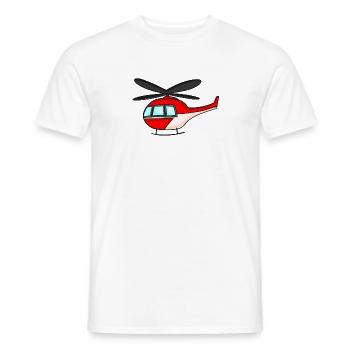Avion de lutte contre l’incendie Hélicoptère des pompiers - T-shirt homme - blanc - Devant - AI Model Male 178 dark (178cm)