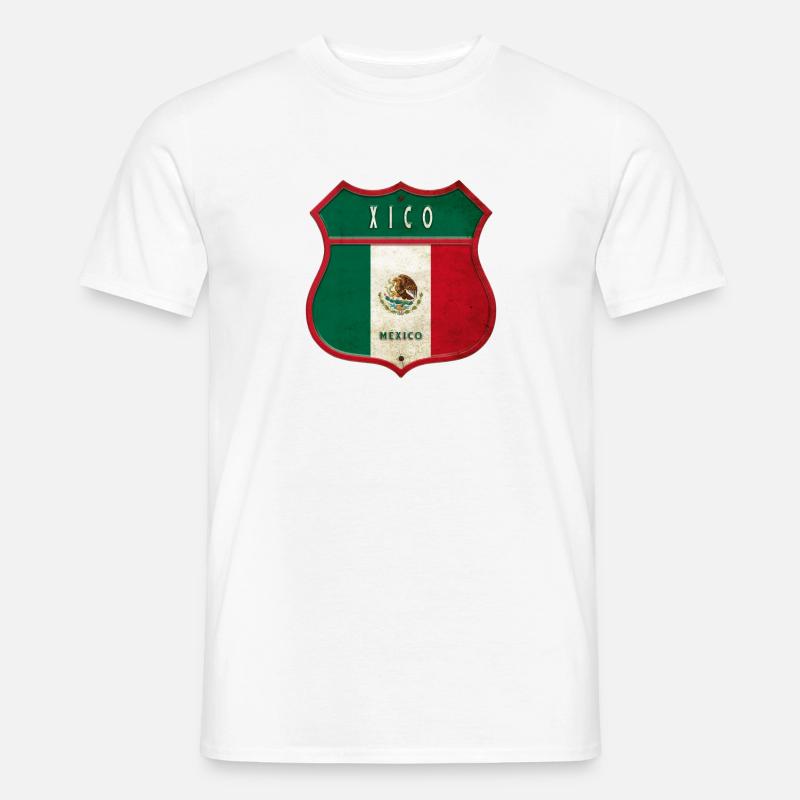 Xico Mexiko Wappen Design - Männer T-Shirt - Weiß