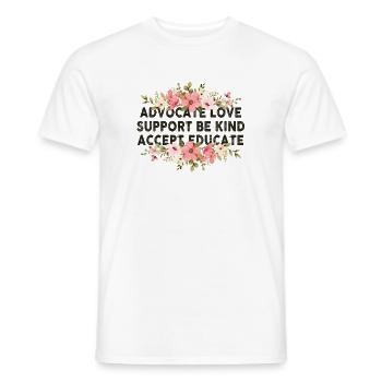 Plaidoyer Amour Soutien Accepter Soyez gentil - T-shirt homme - blanc - Devant - AI Model Male 178 dark (178cm)