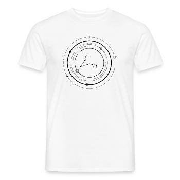 Midnight Starburst Silhouette - Men's T-Shirt - white - Front - AI Model Male 178 dark (178cm)