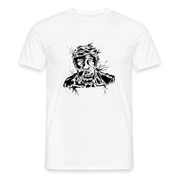 Grand-père avec cigare - T-shirt homme - blanc - Devant - AI Model Male 178 dark (178cm)