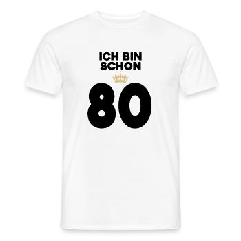80 Geburtstag - 80 Jahre - Männer T-Shirt - Weiß - Vorne - AI Model Male 178 dark (178cm)