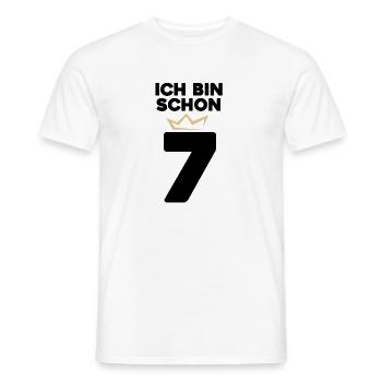 7 Geburtstag - 7 Jahre mit Krone - Männer T-Shirt - Weiß - Vorne - AI Model Male 178 dark (178cm)