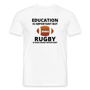 rugby, rugby sport, rugby humour - T-shirt homme - blanc - Devant - AI Model Male 178 dark (178cm)