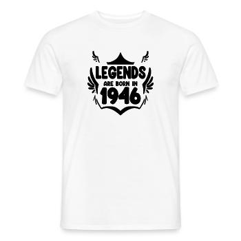 1946 - Born 1946 - Men's T-Shirt - white - Front - AI Model Male 178 dark (178cm)