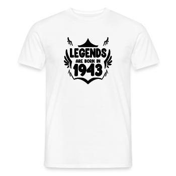 1943 - Jahrgang 1943 - Männer T-Shirt - Weiß - Vorne - AI Model Male 178 dark (178cm)