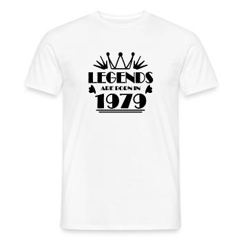 1979 - Born 1979 - Men's T-Shirt - white - Front - AI Model Male 178 dark (178cm)