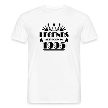 1995 - Jahrgang 1995 - Männer T-Shirt - Weiß - Vorne - AI Model Male 178 dark (178cm)