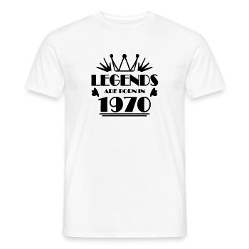 1970 - Born 1970 - Men's T-Shirt - white - Front - AI Model Male 178 dark (178cm)