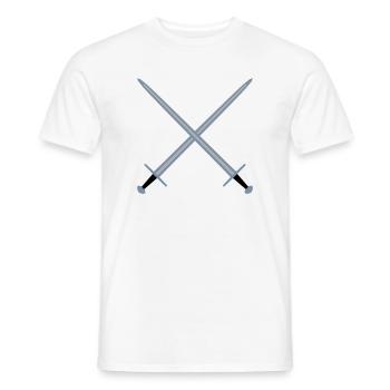 Gekreuzte Schwerter. - Männer T-Shirt - Weiß - Vorne - AI Model Male 178 dark (178cm)