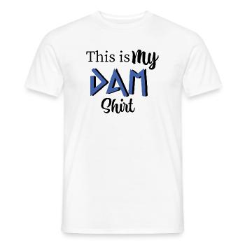 This is my DAM shirt - Percy Jackson inspired art - Men's T-Shirt - white - Front - AI Model Male 178 dark (178cm)