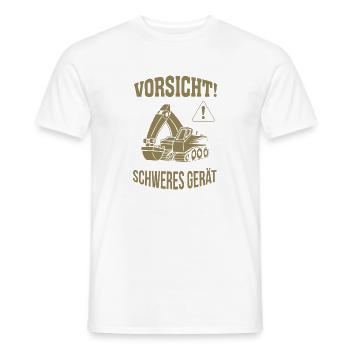 Bagger Baggerfahrer Baugeräteführer Schweres Gerät - Männer T-Shirt - Weiß - Vorne - AI Model Male 178 dark (178cm)