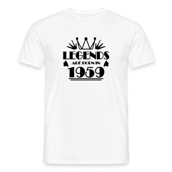 1959 - Born 1959 - Men's T-Shirt - white - Front - AI Model Male 178 dark (178cm)